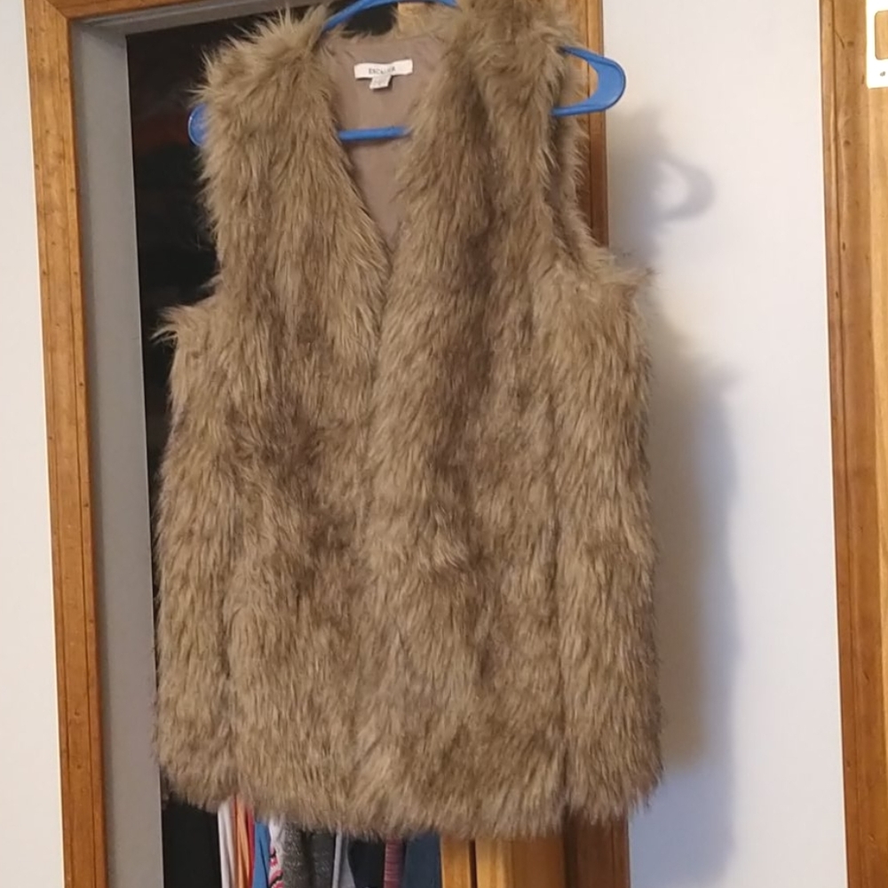 Faux fur vest